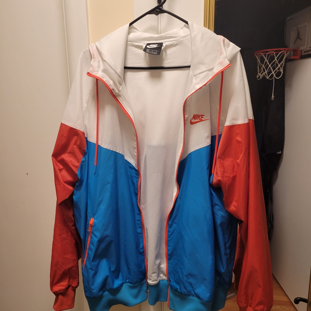 Nike Men's Red, Blue, and White Jacket